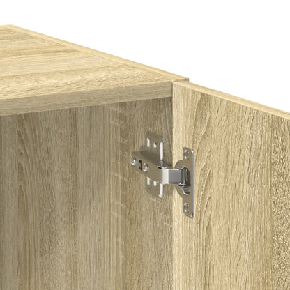 Opbergkast 80x42,5x225 cm bewerkt hout sonoma eikenkleurig