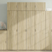 Opbergkast 80x42,5x225 cm bewerkt hout sonoma eiken