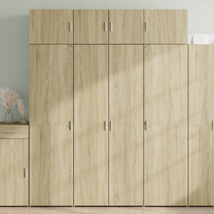 Opbergkast 80x42,5x225 cm bewerkt hout sonoma eikenkleurig