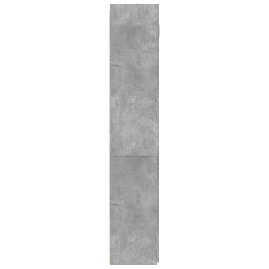 Opbergkast 80X42,5X225 Cm Bewerkt Hout Betongrijs