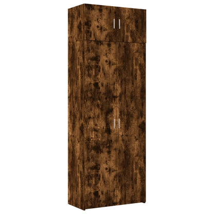 Opbergkast 80X42,5X225 Cm Bewerkt Hout Kleur 1 80 x 42.5 x 225 cm Gerookt eiken