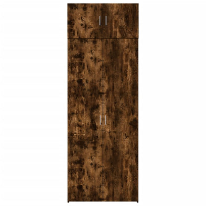 Opbergkast 80X42,5X225 Cm Bewerkt Hout Kleur 1 80 x 42.5 x 225 cm Gerookt eiken