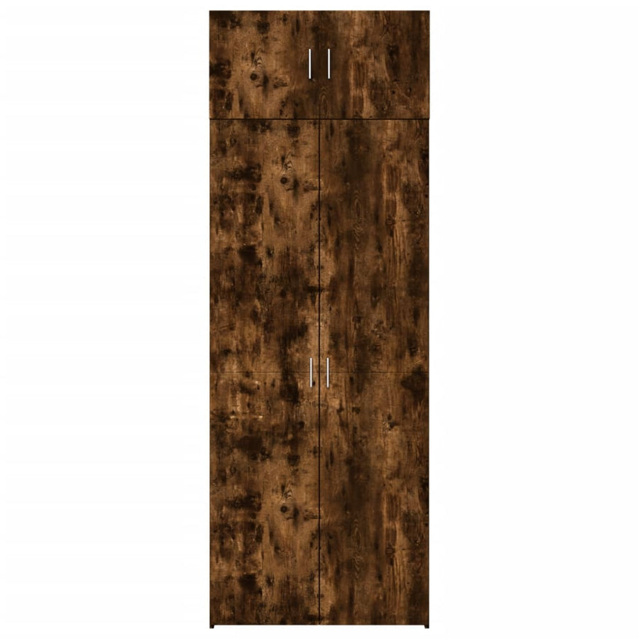 Opbergkast 80X42,5X225 Cm Bewerkt Hout Kleur 1 80 x 42.5 x 225 cm Gerookt eiken