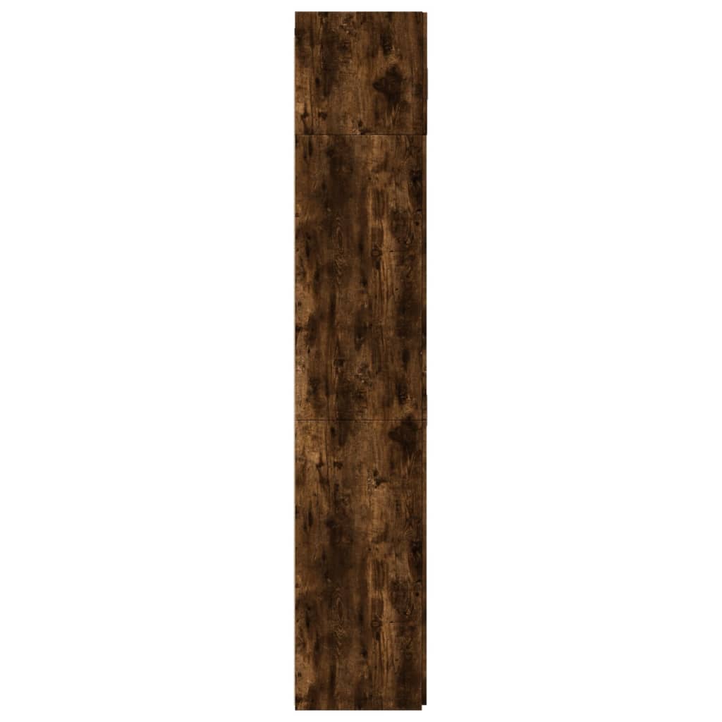 Opbergkast 80X42,5X225 Cm Bewerkt Hout Kleur 1 80 x 42.5 x 225 cm Gerookt eiken
