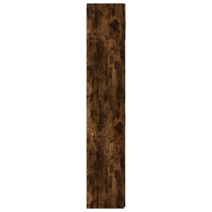 Opbergkast 80X42,5X225 Cm Bewerkt Hout Kleur 1 80 x 42.5 x 225 cm Gerookt eiken