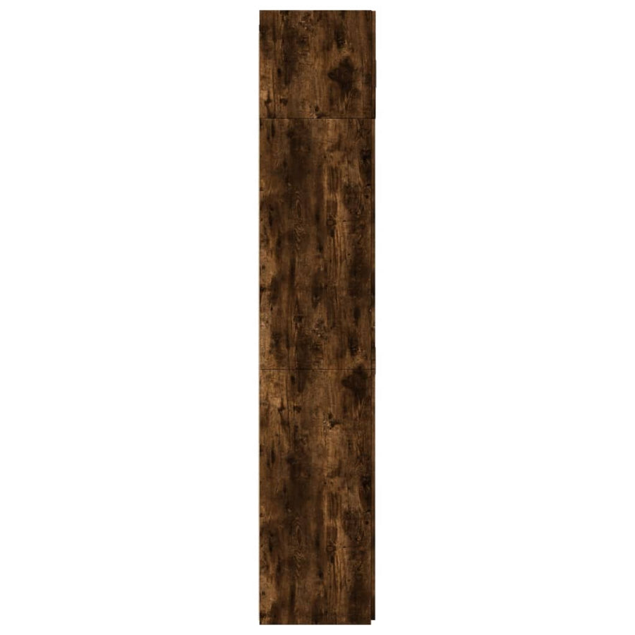 Opbergkast 80X42,5X225 Cm Bewerkt Hout Kleur 1 80 x 42.5 x 225 cm Gerookt eiken