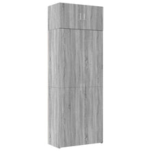 Opbergkast 80X42,5X225 Cm Bewerkt Hout Eikenkleur 1 80 x 42.5 x 225 cm Grijs sonoma
