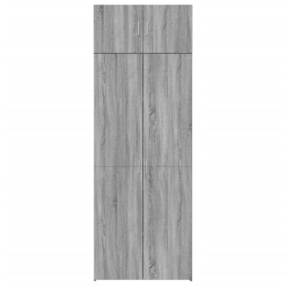 Opbergkast 80X42,5X225 Cm Bewerkt Hout Eikenkleur 1 80 x 42.5 x 225 cm Grijs sonoma