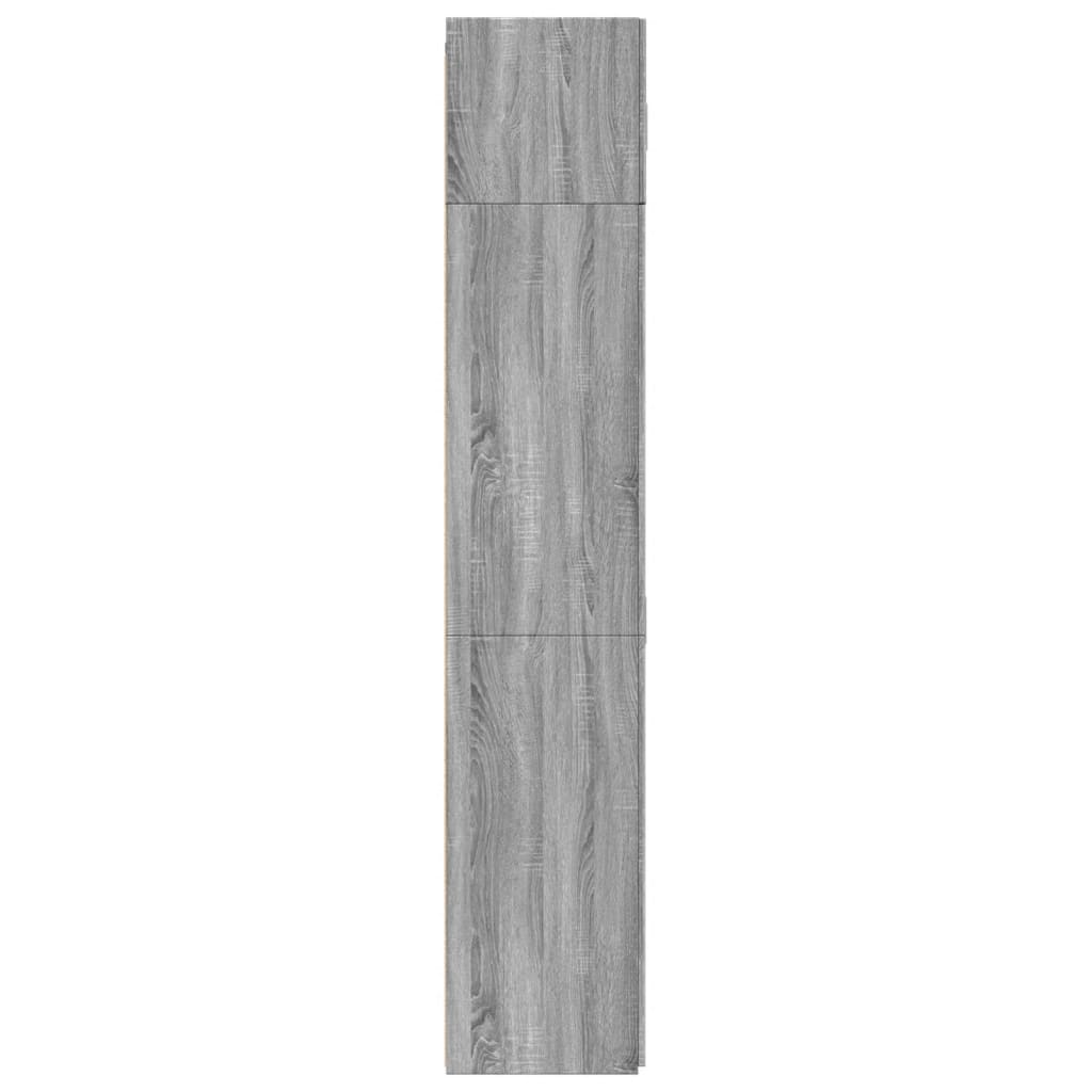 Opbergkast 80X42,5X225 Cm Bewerkt Hout Eikenkleur 1 80 x 42.5 x 225 cm Grijs sonoma