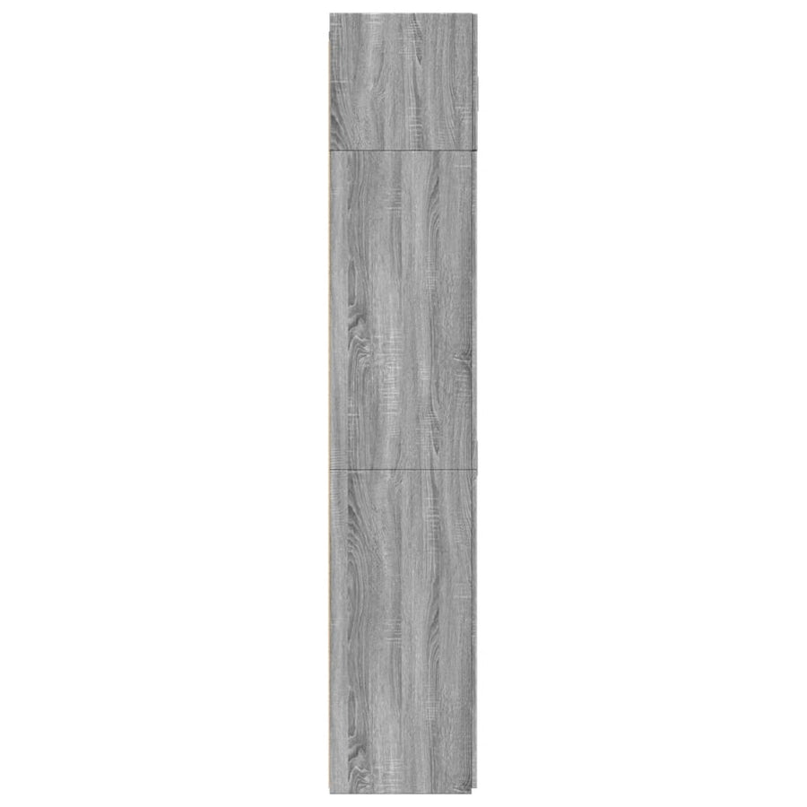 Opbergkast 80X42,5X225 Cm Bewerkt Hout Eikenkleur 1 80 x 42.5 x 225 cm Grijs sonoma