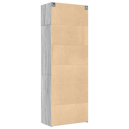 Opbergkast 80X42,5X225 Cm Bewerkt Hout Eikenkleur 1 80 x 42.5 x 225 cm Grijs sonoma