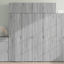 Opbergkast 80X42,5X225 Cm Bewerkt Hout Eikenkleur 1 80 x 42.5 x 225 cm Grijs sonoma