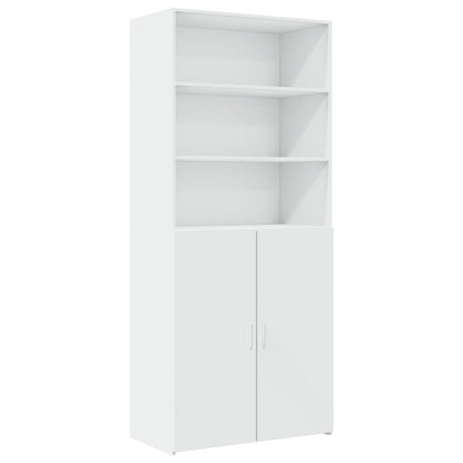 Hoge kast 80x42,5x249 cm bewerkt hout wit