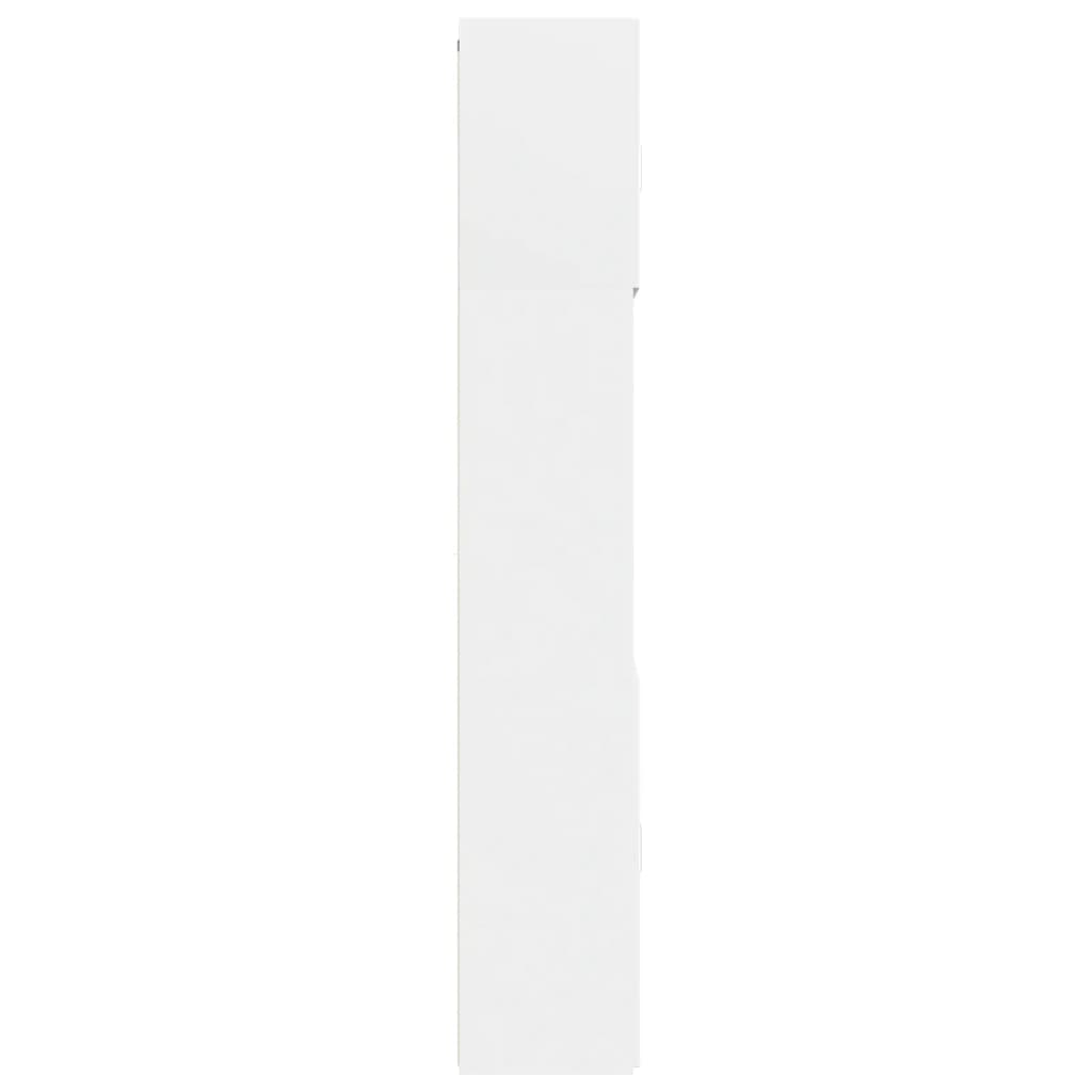 Hoge kast 80x42,5x249 cm bewerkt hout wit