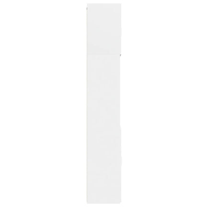 Hoge kast 80x42,5x249 cm bewerkt hout wit