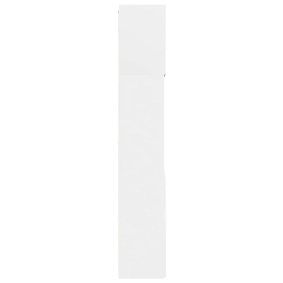 Hoge kast 80x42,5x249 cm bewerkt hout wit
