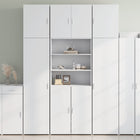 Tall cabinet 80x42.5x249 cm distressed wood white