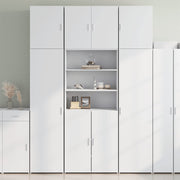 Hoge kast 80x42,5x249 cm bewerkt hout wit