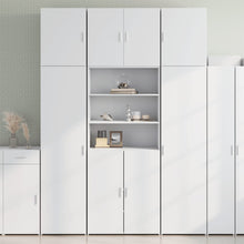 Hoge kast 80x42,5x249 cm bewerkt hout wit
