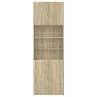 Hoge kast 80x42,5x249 cm bewerkt hout sonoma eikenkleurig