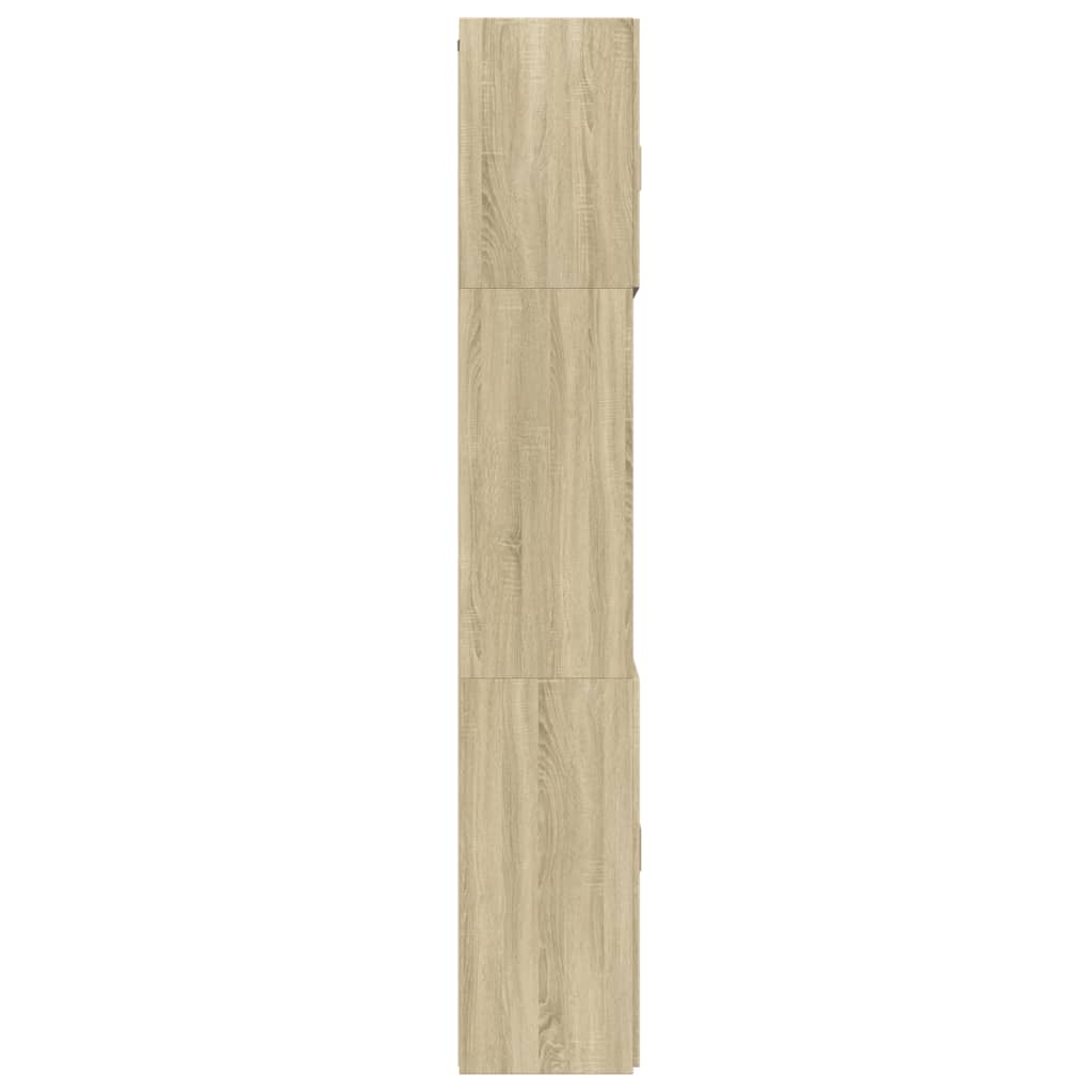 Hoge kast 80x42,5x249 cm bewerkt hout sonoma eikenkleurig