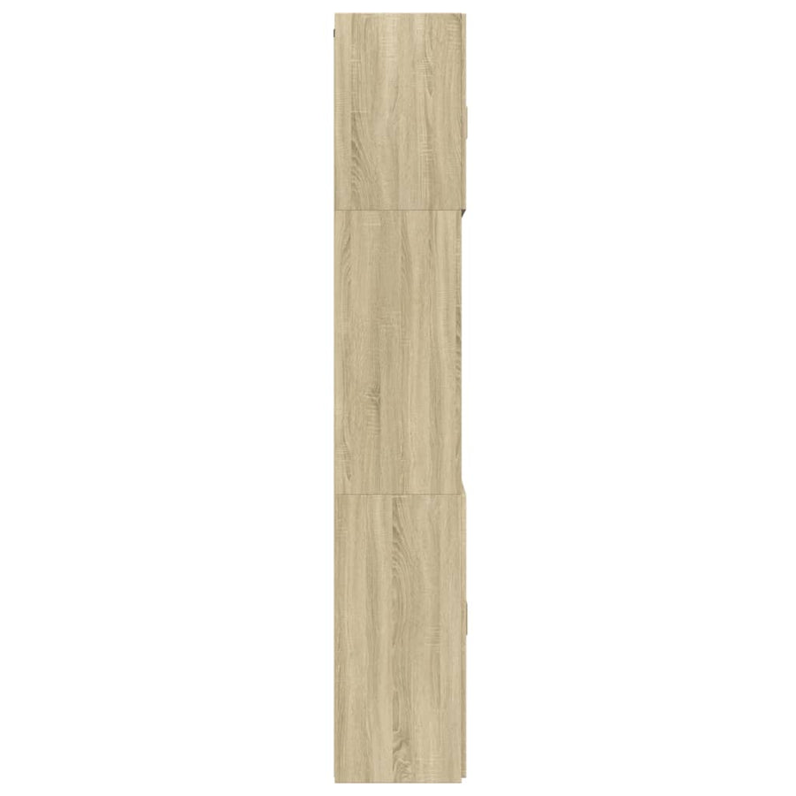 Hoge kast 80x42,5x249 cm bewerkt hout sonoma eikenkleurig