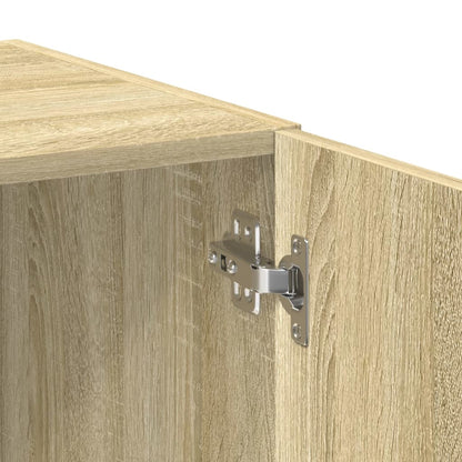 Hoge kast 80x42,5x249 cm bewerkt hout sonoma eikenkleurig