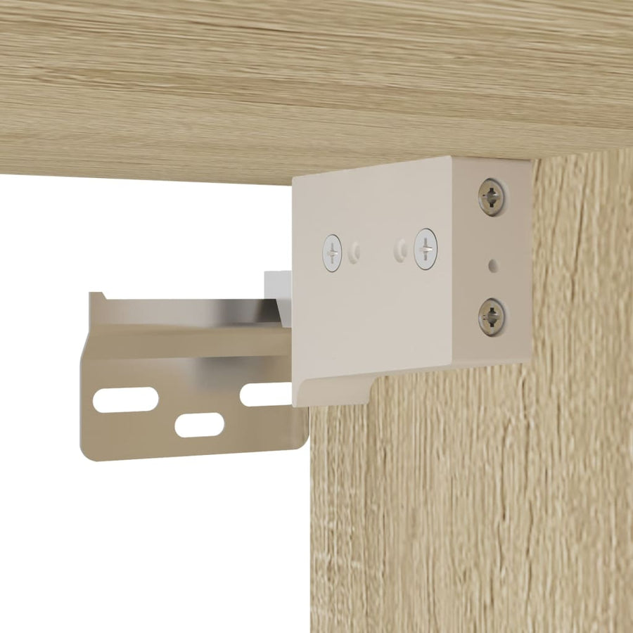 Hoge kast 80x42,5x249 cm bewerkt hout sonoma eikenkleurig