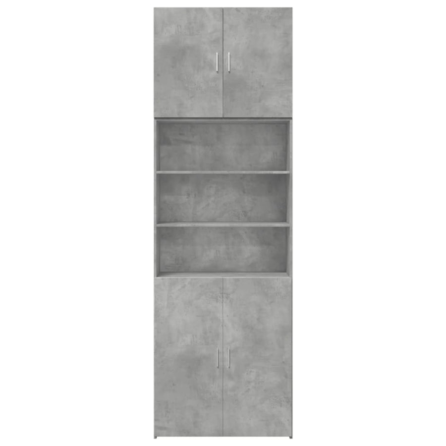Hoge Kast 80X42,5X249 Cm Bewerkt Hout Betongrijs
