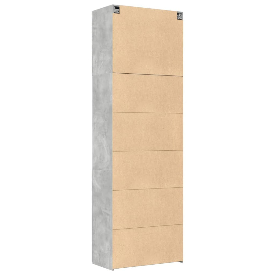 Hoge Kast 80X42,5X249 Cm Bewerkt Hout Betongrijs