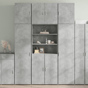 Hoge Kast 80X42,5X249 Cm Bewerkt Hout Betongrijs