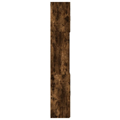 Hoge kast 80x42,5x249 cm bewerkt hout gerookt eikenkleurig