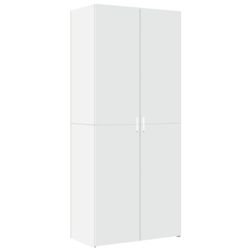 Hoge kast 80x42,5x249 cm bewerkt hout wit