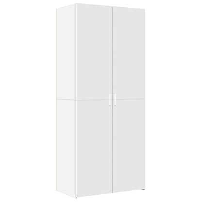 Hoge kast 80x42,5x249 cm bewerkt hout wit