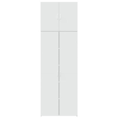 Hoge kast 80x42,5x249 cm bewerkt hout wit