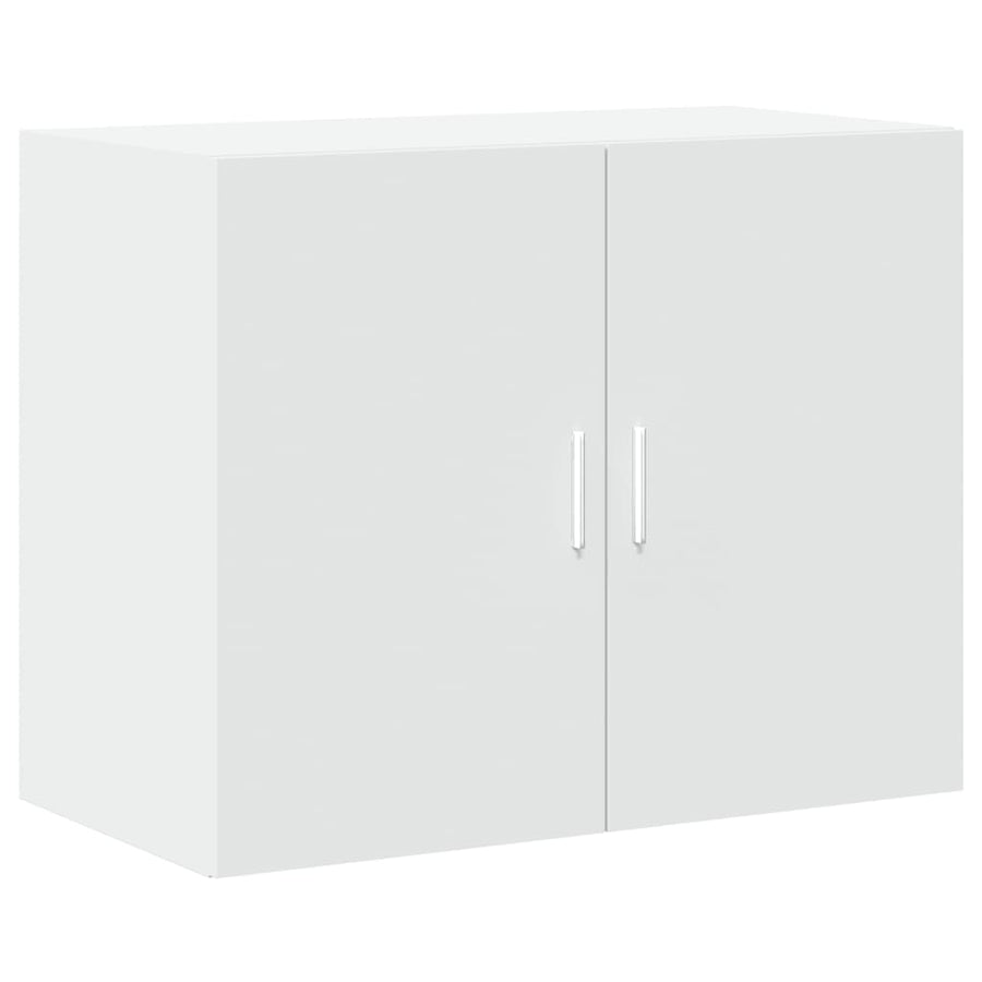 Hoge kast 80x42,5x249 cm bewerkt hout wit