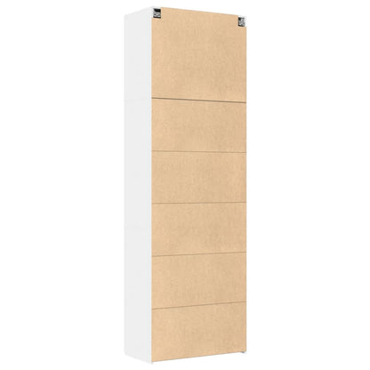 Hoge kast 80x42,5x249 cm bewerkt hout wit