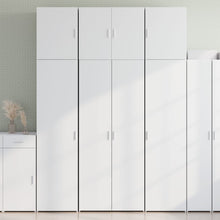 Hoge kast 80x42,5x249 cm bewerkt hout wit