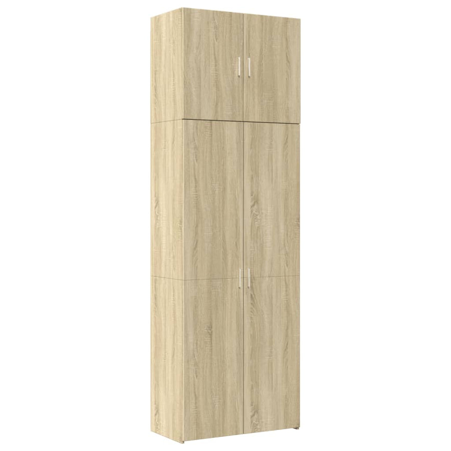 Hoge Kast 80X42,5X249 Cm Bewerkt Hout Kleurig Sonoma eiken