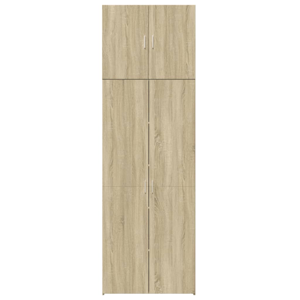 Hoge Kast 80X42,5X249 Cm Bewerkt Hout Kleurig Sonoma eiken