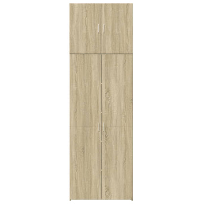 Hoge Kast 80X42,5X249 Cm Bewerkt Hout Kleurig Sonoma eiken