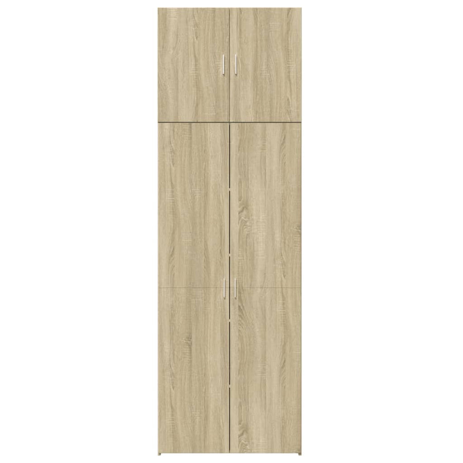 Hoge Kast 80X42,5X249 Cm Bewerkt Hout Kleurig Sonoma eiken