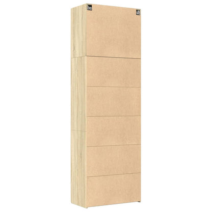 Hoge Kast 80X42,5X249 Cm Bewerkt Hout Kleurig Sonoma eiken