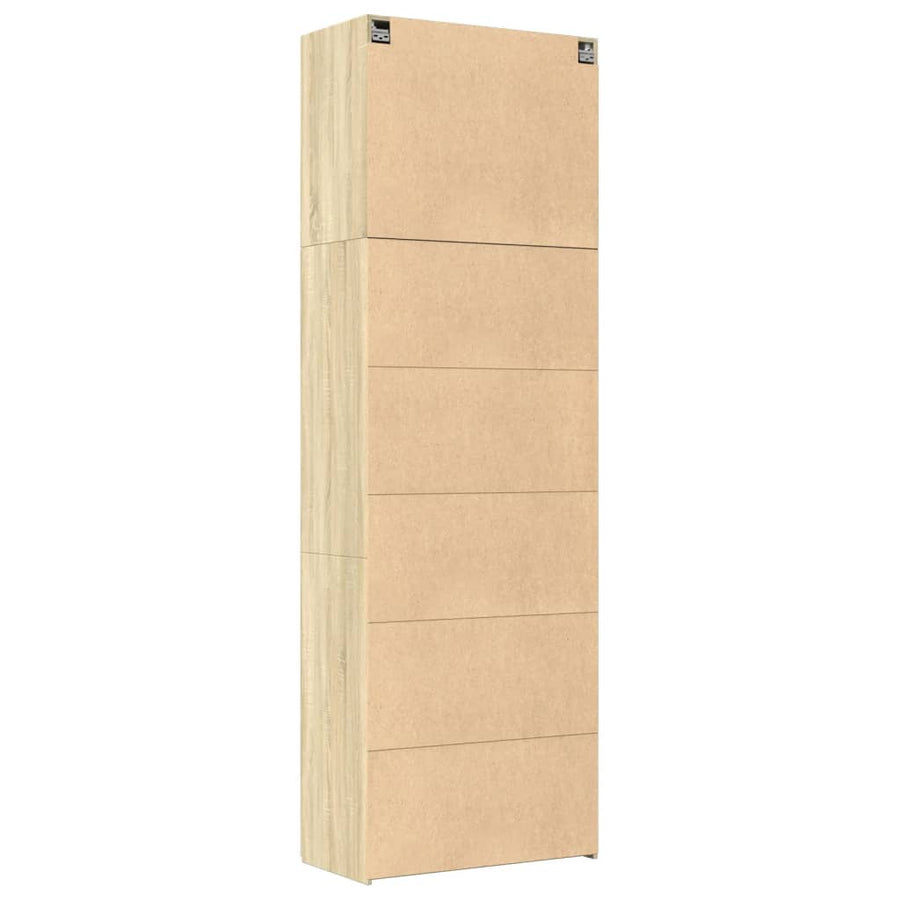 Hoge Kast 80X42,5X249 Cm Bewerkt Hout Kleurig Sonoma eiken