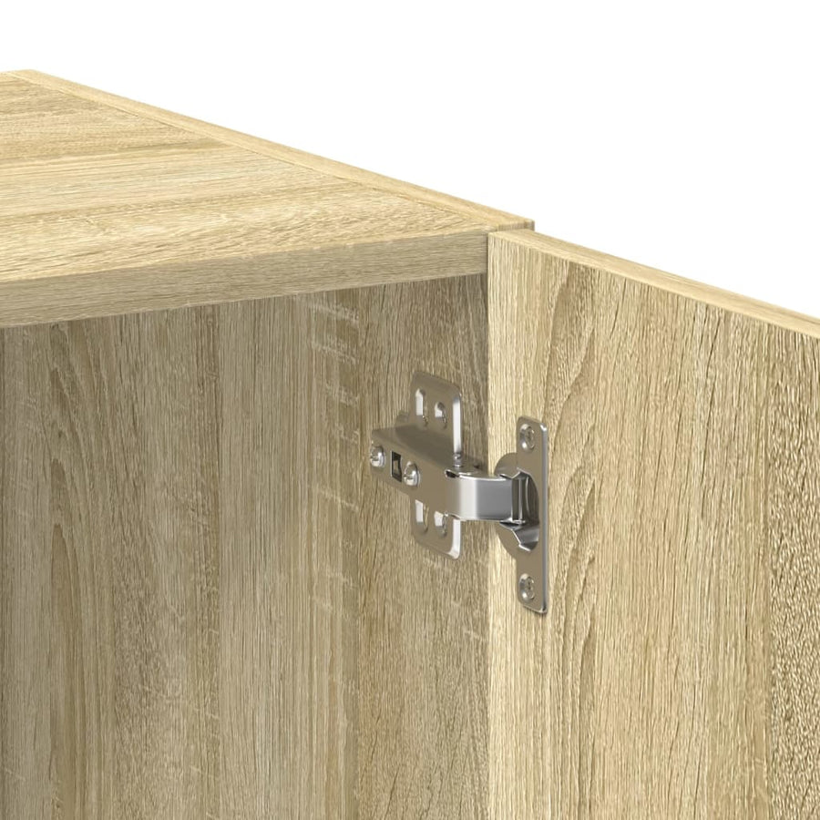 Hoge Kast 80X42,5X249 Cm Bewerkt Hout Kleurig Sonoma eiken