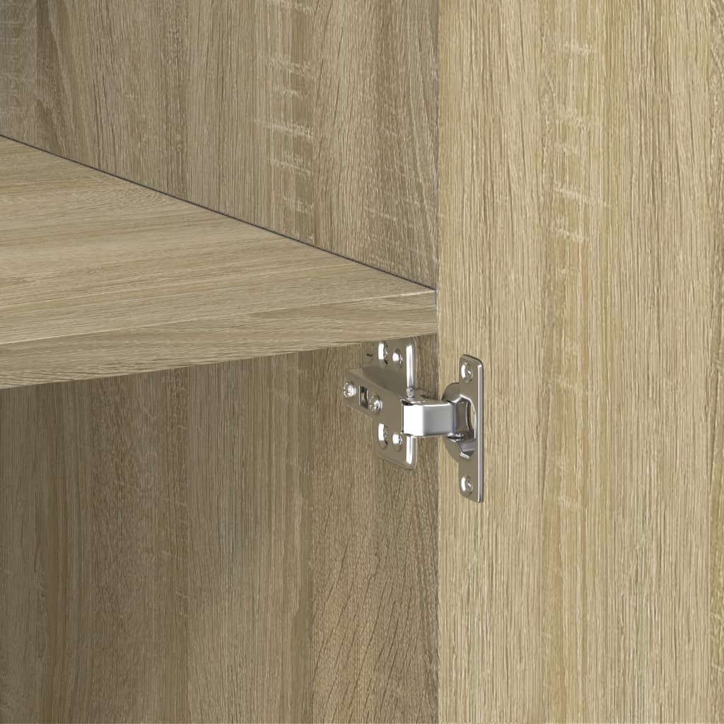 Hoge Kast 80X42,5X249 Cm Bewerkt Hout Kleurig Sonoma eiken