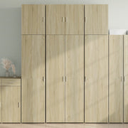 Hoge kast 80x42,5x249 cm bewerkt hout sonoma eiken