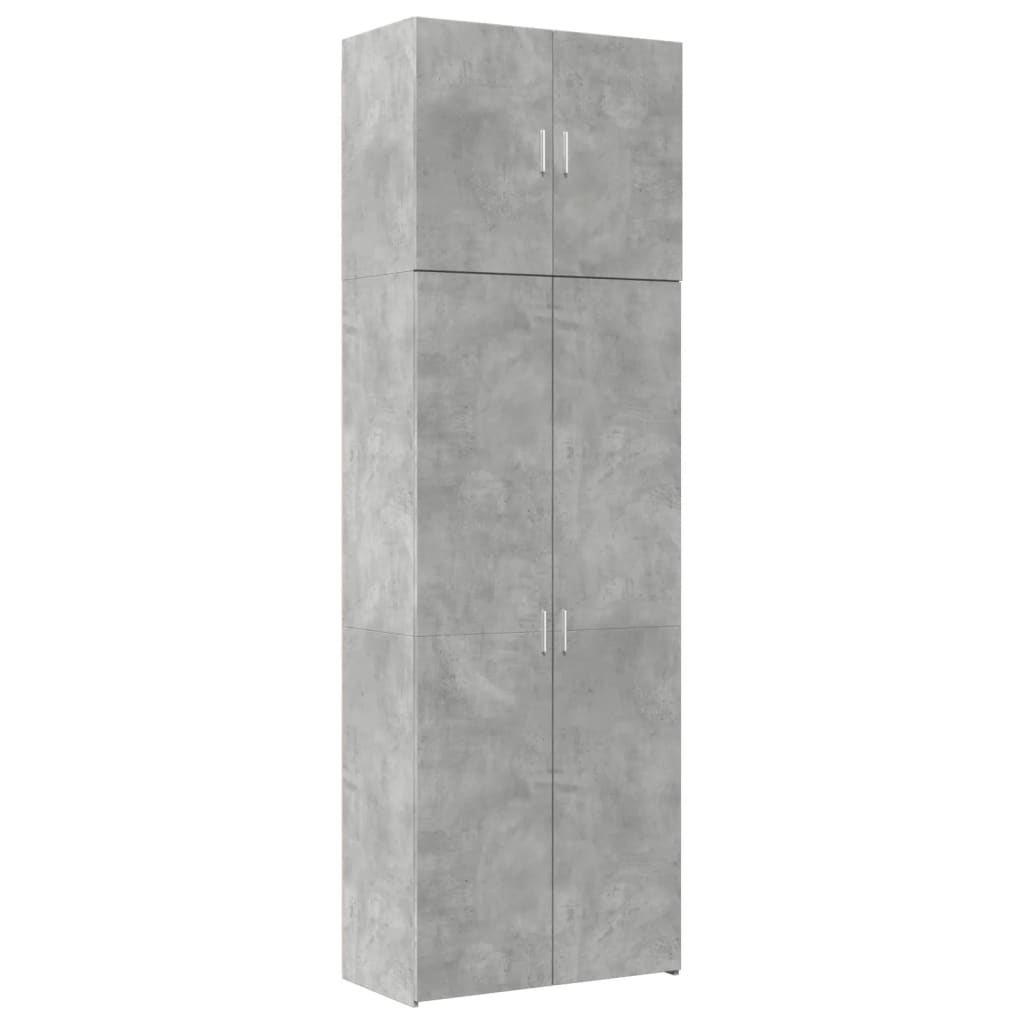 Hoge Kast 80X42,5X249 Cm Bewerkt Hout Betongrijs
