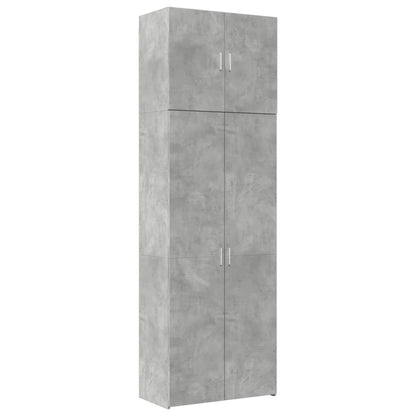 Hoge Kast 80X42,5X249 Cm Bewerkt Hout Betongrijs