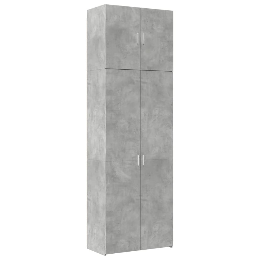 Hoge Kast 80X42,5X249 Cm Bewerkt Hout Betongrijs